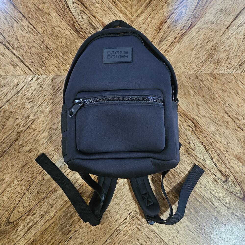 Dagne Dover Dakota Neoprene Small Backpack Black Sleek Minimalist Modern